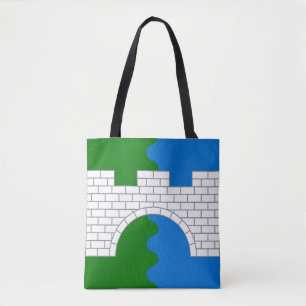 Verre van het oude Stonebridges Populace Badge Tote Bag