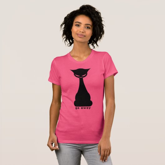 Verre weg Gemiddelde kat T-shirt (Voorkant volledig)