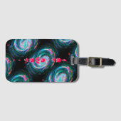 Verre weg Groene Spiraalsterassen in de ruimte Bagagelabel (Voorkant (horizontaal))