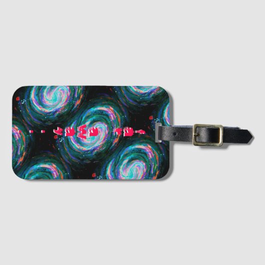 Verre weg Groene Spiraalsterassen in de ruimte Bagagelabel (Voorkant (horizontaal))