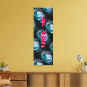 Verre weg Groene Spiraalsterassen in de ruimte Canvas Afdruk (Insitu (Woonkamer))