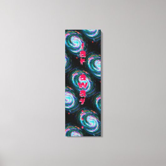 Verre weg Groene Spiraalsterassen in de ruimte Canvas Afdruk (Voorkant)