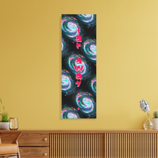 Verre weg Groene Spiraalsterassen in de ruimte Canvas Afdruk (Insitu (Woonkamer))