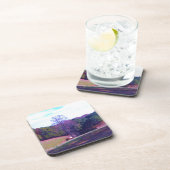 Verre weg Horse in een Paars veld Onderzetter (Rechterzijde)