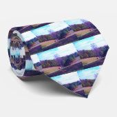 Verre weg Horse in een Paars veld Stropdas (Opgerold)