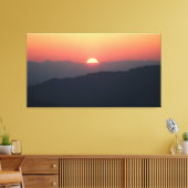 Verre zonsopgang canvas afdruk (Insitu (Woonkamer))