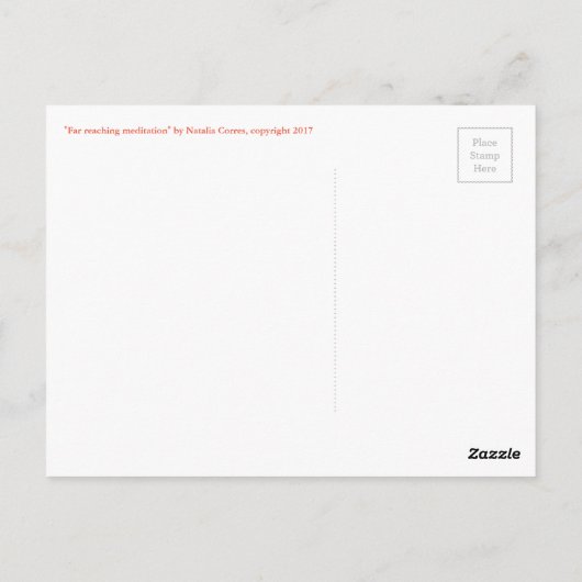 Verreesde meditatie briefkaart (Achterkant)