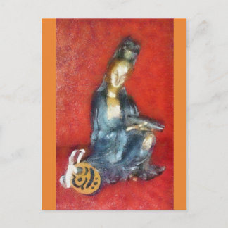 Verreesde meditatie briefkaart