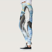 Verreikende orca Ancient Map Leggings (Links)