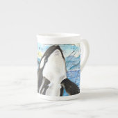 Verreikende orca Ancient Map Porselein Kop (Voorkant rechts)