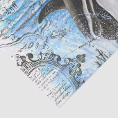 Verreikende orca Ancient Map Tissuepapier (Detail)