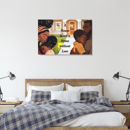 Verrekende canvas printwand afdruk (Insitu (Slaapkamer))