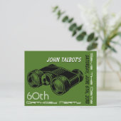  Verrekijker 60e Verjaardag Save the Date Aankondigingskaart (Staand voorkant)