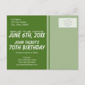 verrekijker 70e verjaardag Bewaar de datum Aankondigingskaart (Achterkant)