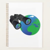 Verrekijker en aarde spiraal planner (Voorkant)