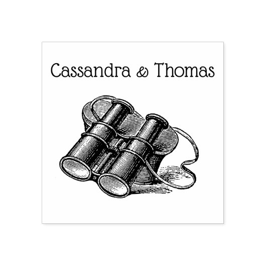  verrekijker tekening naam rubberstempel (Afrduk)