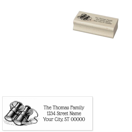  verrekijker Tekennaam Retouradres Rubberstempel (Gestempeld)