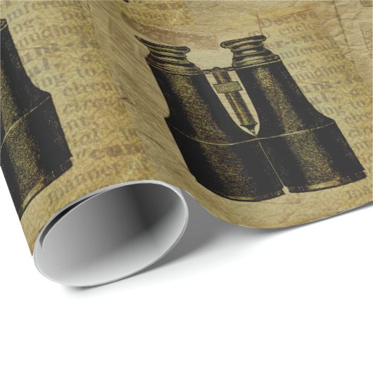 Verrekijker Vaderdag Verjaardag Cadeaupapier (Rol Hoek)