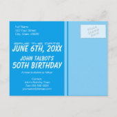 Verrekijker Zeilboot 50e verjaardag Bewaar de datu Aankondigingskaart (Achterkant)