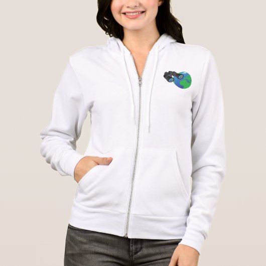 Verrekijkers en aardvrouwen full-zip hoodie (Voorkant)