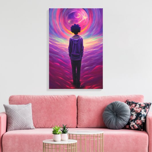 Verrekte Canvas Afdrukkunst: NDE NDE-tunnel (Insitu (Woonkamer))