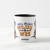 Verrekte puppy hond je maakt mijn staart wag mok (Midden)