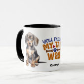 Verrekte puppy hond je maakt mijn staart wag mok (Voorkant links)