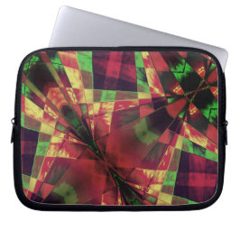 Verrekte rechthoeken, gekleurd "opaciteit" laptop sleeve