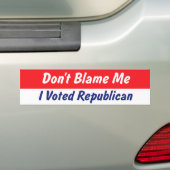 Verricht me niet met Republikeinse Bumpersticker (Op auto)
