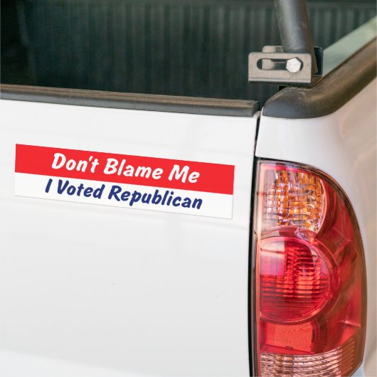 Verricht me niet met Republikeinse Bumpersticker (Op Truck)