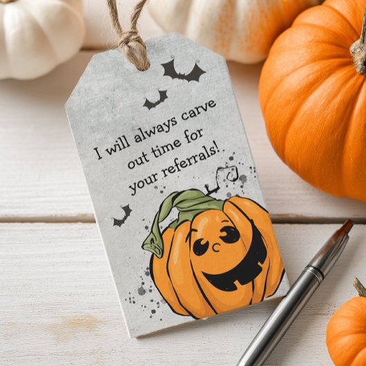 Verricht tijd voor uw verwijzingen Halloween Cadeaulabel
