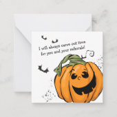 Verricht tijd voor uw verwijzingen Halloween Notitiekaartje (Voorkant)