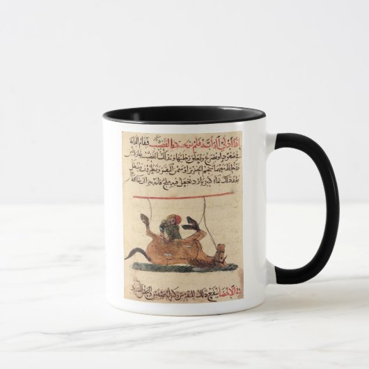 Verrichting op een paard, illustratie mok (Rechts)