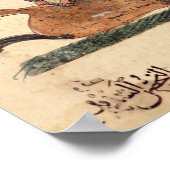 Verrichting op een paard, illustratie poster (Hoek)