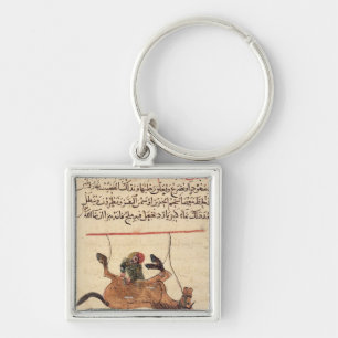 Verrichting op een paard, illustratie sleutelhanger
