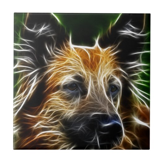 Verrijking Duitse Shepherd Dog Tegeltje (Voorkant)