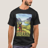 Verrijking in Aotearoa retro backpacker naar New Y T-shirt (Voorkant)