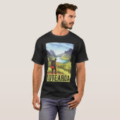 Verrijking in Aotearoa retro backpacker naar New Y T-shirt (Voorkant volledig)