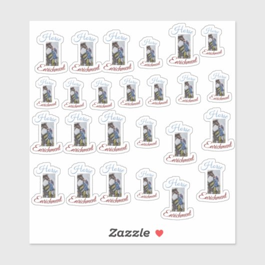 verrijking van het paard sticker (Vel)