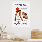 Verrijkte spieren en zwarte nylonen poster (Keuken)