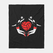 Verrijzeling Volleybalhartslag Fleece Deken (Voorkant)