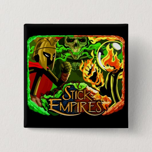 Verrijzelingen - De 3 Rijk Vierkante Button 5,1 Cm (Voorkant)