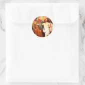 Verrijzenis Jezus met Engel Ronde Sticker (Tas)
