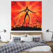 Verrijzenis (omwikkeld canvas) canvas afdruk (Insitu (Slaapkamer))