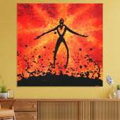 Verrijzenis (omwikkeld canvas) canvas afdruk (Insitu (Woonkamer))