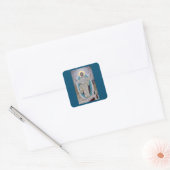 Verrijzenis van Christus Icoon Vierkante Sticker (Envelop)