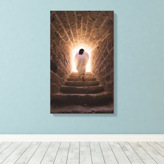 Verrijzenis van Jezus Christus gewikkeld canvas pr Afdruk (Insitu (Houten vloer))