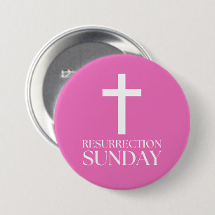 Verrijzenis Zondagskruis Christelijk Pasen Ronde Button 7,6 Cm
