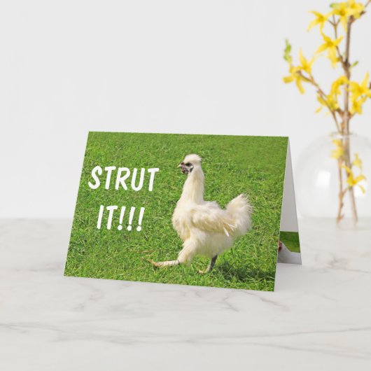 Verroer het! Birthday voor kippen en roosters Kaart (Gele Bloem)