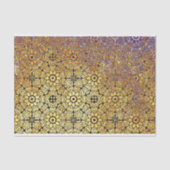 Verroest geweven geometrisch damast bloemmotief tissuepapier (Voorkant)